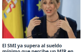 El salario mínimo interprofesional ya supera en 100€ el sueldo de un médico residente en España