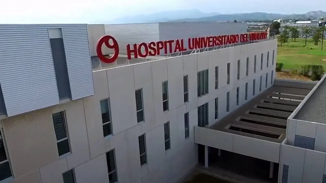 Fachada del Hospital Universitario del Vinalopó en Elche, único departamento de gestión privada de la sanidad pública valenciana