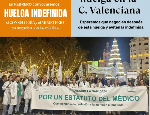 Huelga médica en la Comunitat Valenciana: 14 y 15 de enero y propuesta de huelga indefinida en febrero