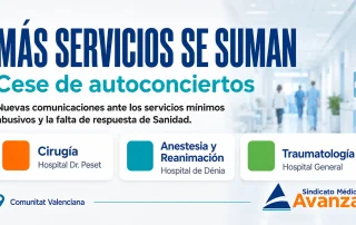 Nuevos servicios médicos se suman al cese de autoconciertos en la sanidad valenciana