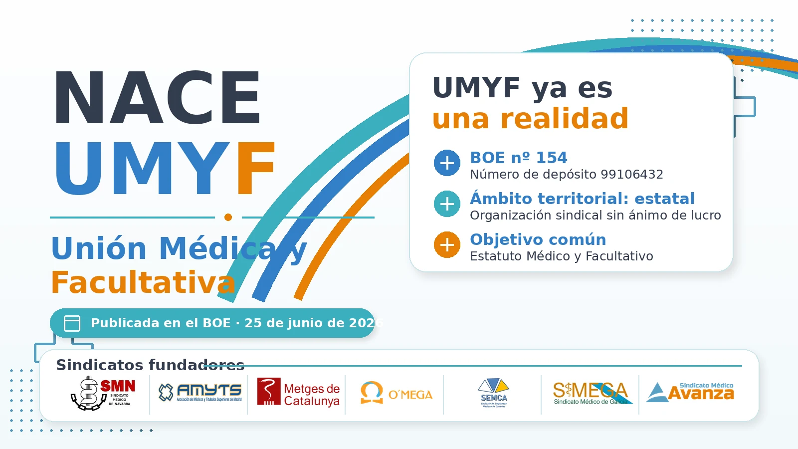 Nace UMYF, Unión Médica y Facultativa, nueva confederación estatal de sindicatos médicos y facultativos con Sindicato Médico Avanza
