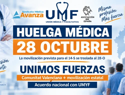 AVANZA traslada al 28 de octubre la huelga médica en la Comunitat Valenciana