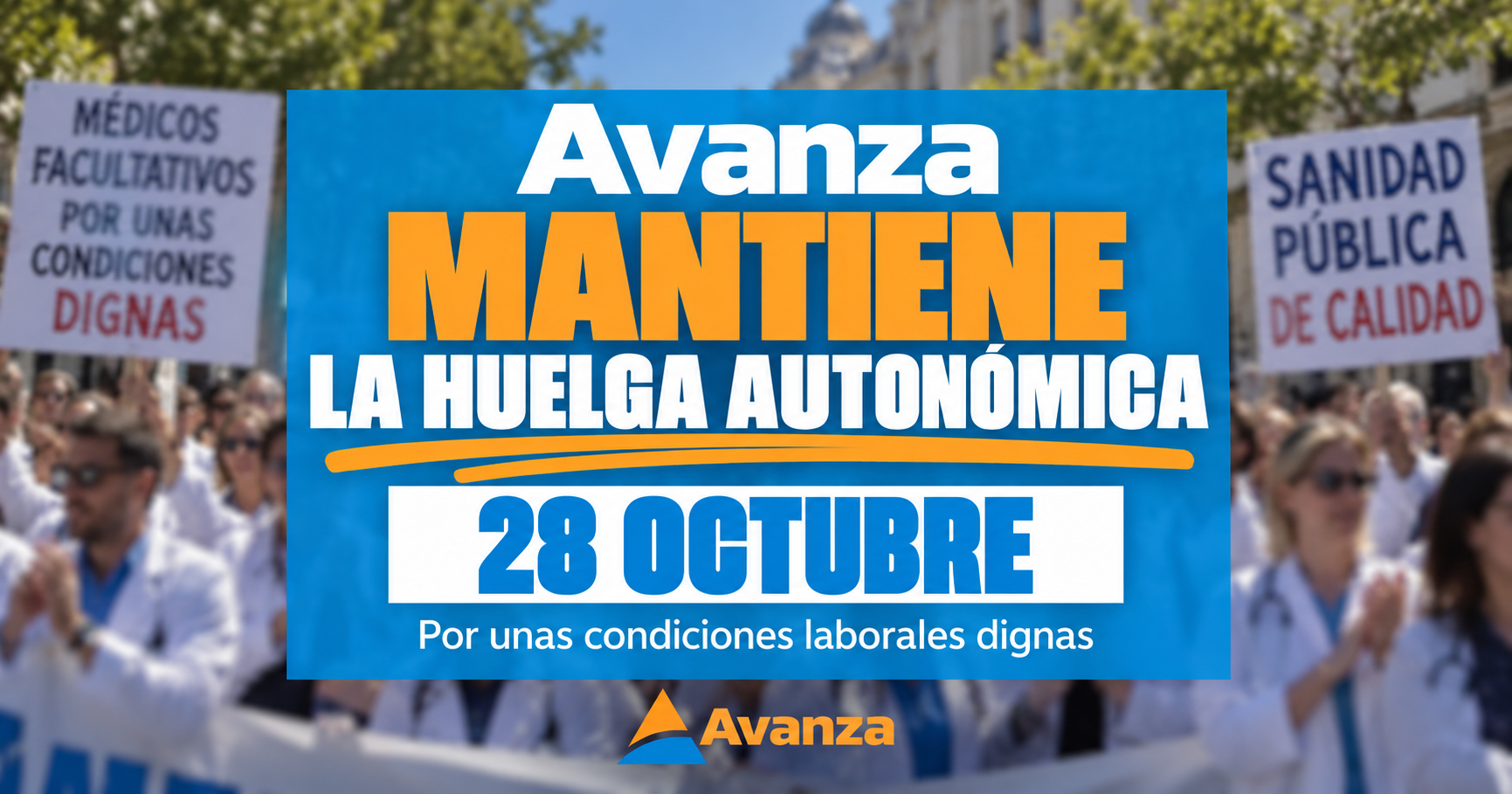 Sindicato Médico AVANZA mantiene la huelga médica autonómica del 28 de octubre en la Comunitat Valenciana